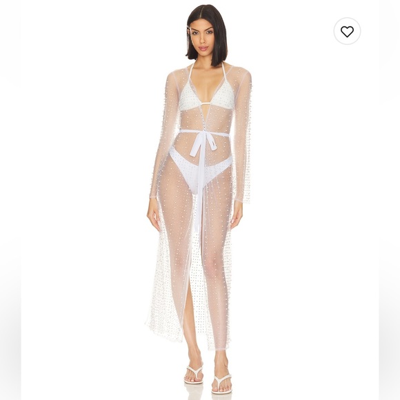 Beach Bunny Late Nights mesh Cardigan SZ Large - Picture 1 of 6